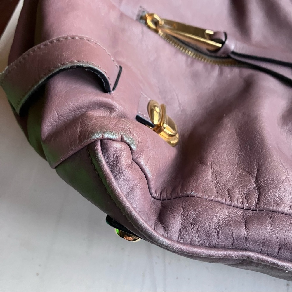 MARC JACOBS “Mercer” Leather Satchel Shoulder Bag Lavender - Picture 5 of 11